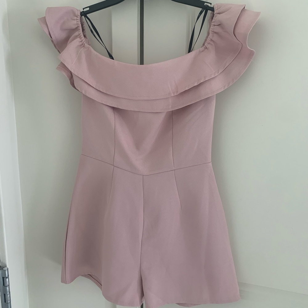 Mauve off the shoulder romper